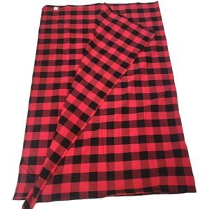 Cotton Tablecloth Red Black Buffalo Plaid Farmhouse Country 60 X 80 Christmas